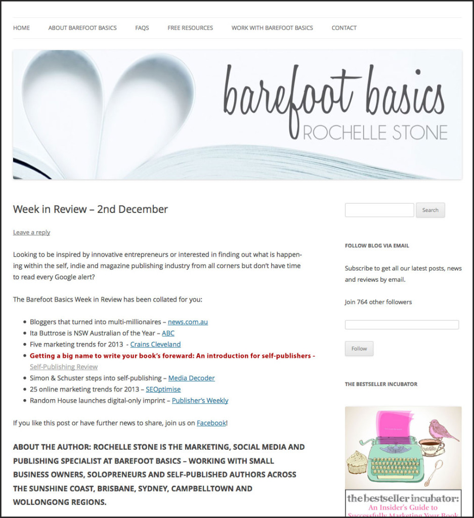 Thank you to Rochelle Stone for posting this article on her blog BarefootBasics.com/.