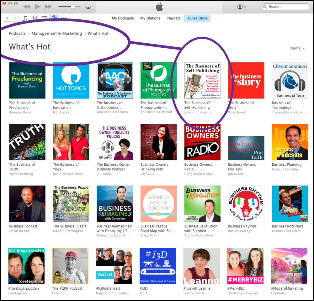 The Business Of Self-Publishing Podcast by Joseph C. Kunz, Jr. on iTunes in the "What's Hot" Category