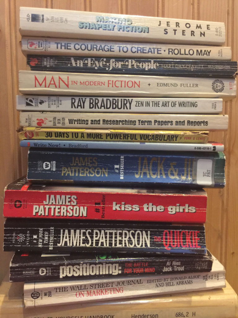 Examples of mass-market fiction and non-fiction paperback books.