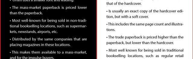 Mass-Market Paperback Books Vs. Trade Paperback Books Infographic