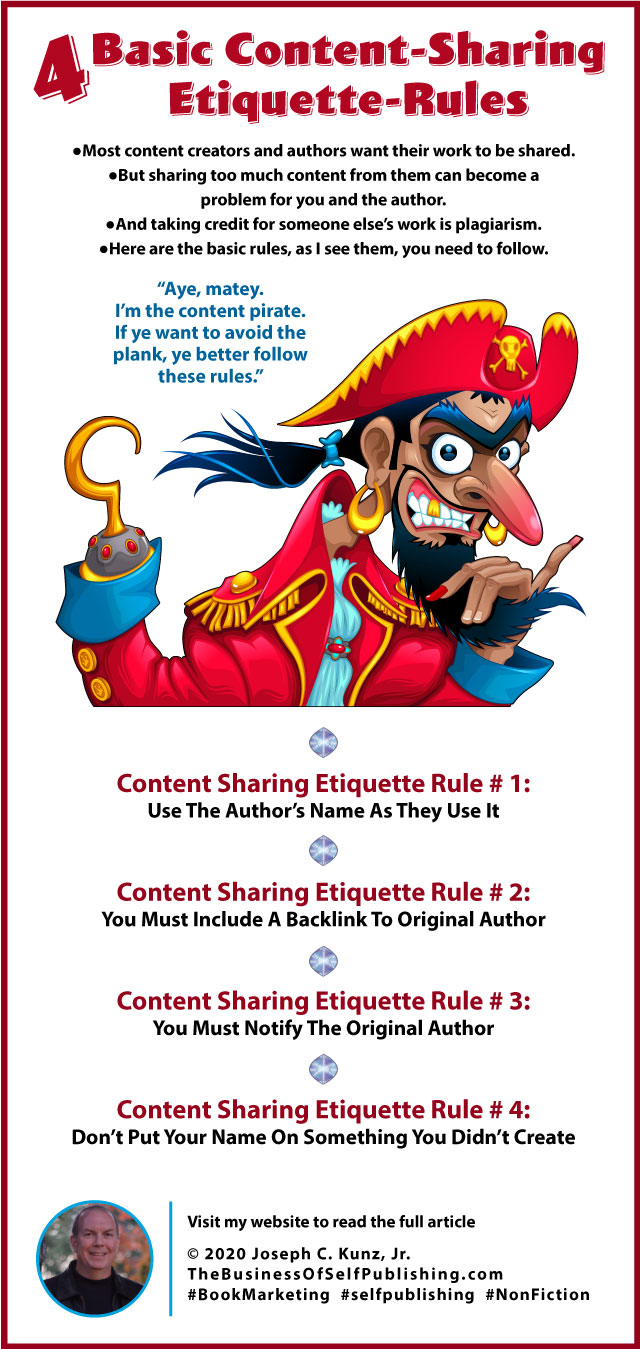 4 Basic Content-Sharing Etiquette-Rules Infographic